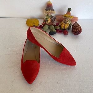 Nine West Red Suede Flats